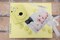 Yellow Scrap Book. Scrapbooking Supplies, Memory Book, Wedding Guest Book, Photo Album, Baby Shower Gifts, Valentines, Engagement Gifts, and Anniversary